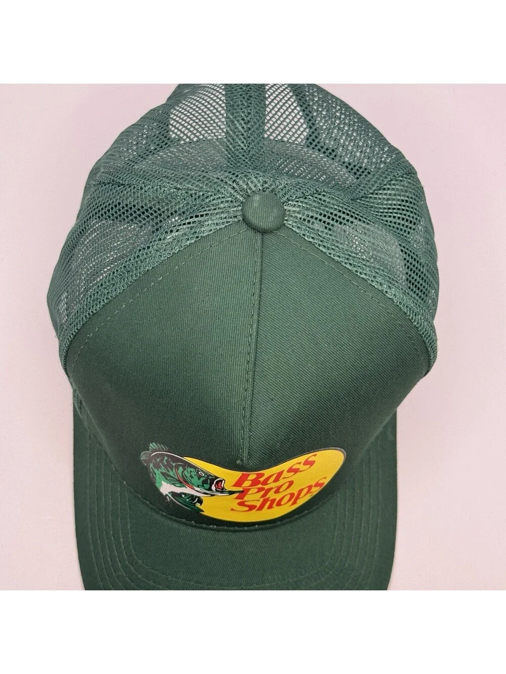 Bass Pro Shops Adjustable SnapBack Trucker Baseball Fishing Hat Mesh Authentic
